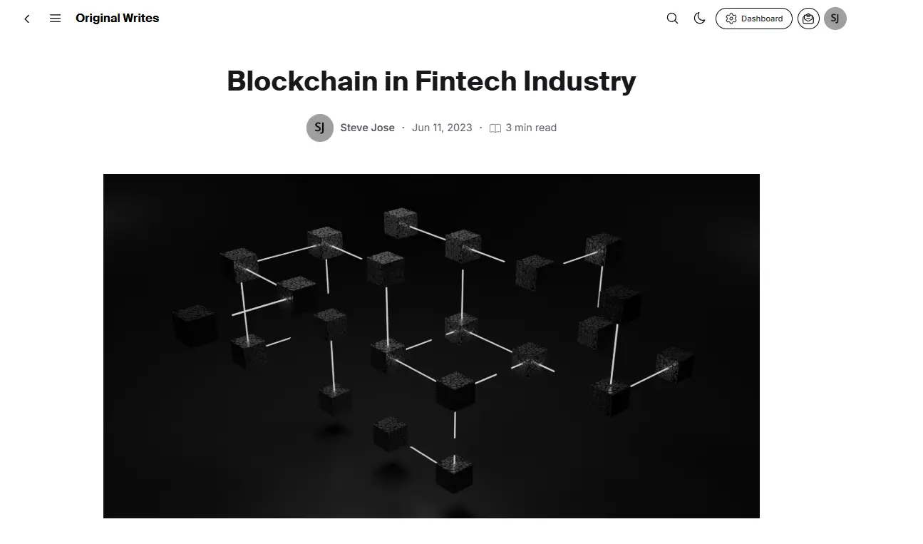 Blockchain in Fintech Industry