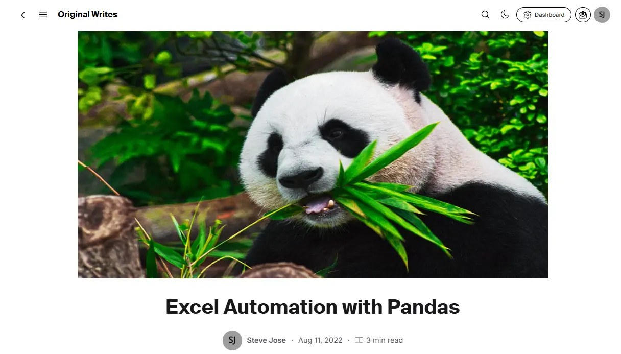 Excel automation with Pandas